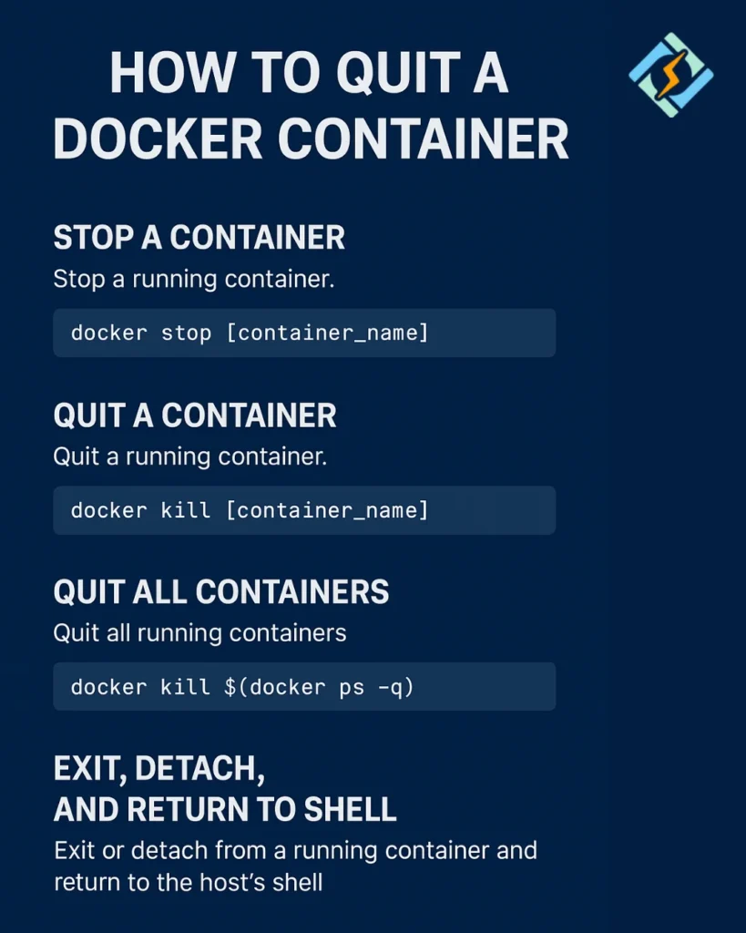 How to Quit Docker Container