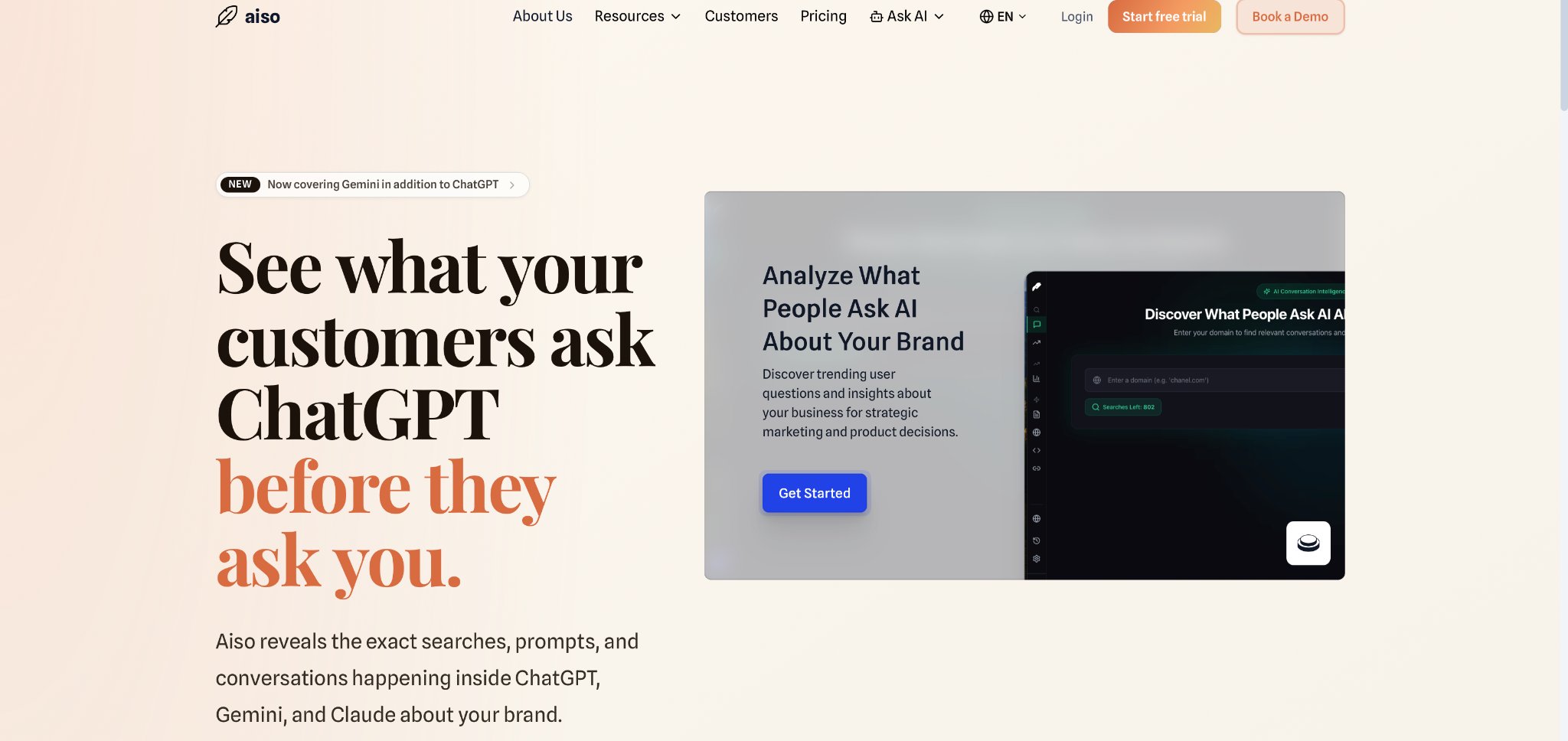 Aiso Homepage Screenshot