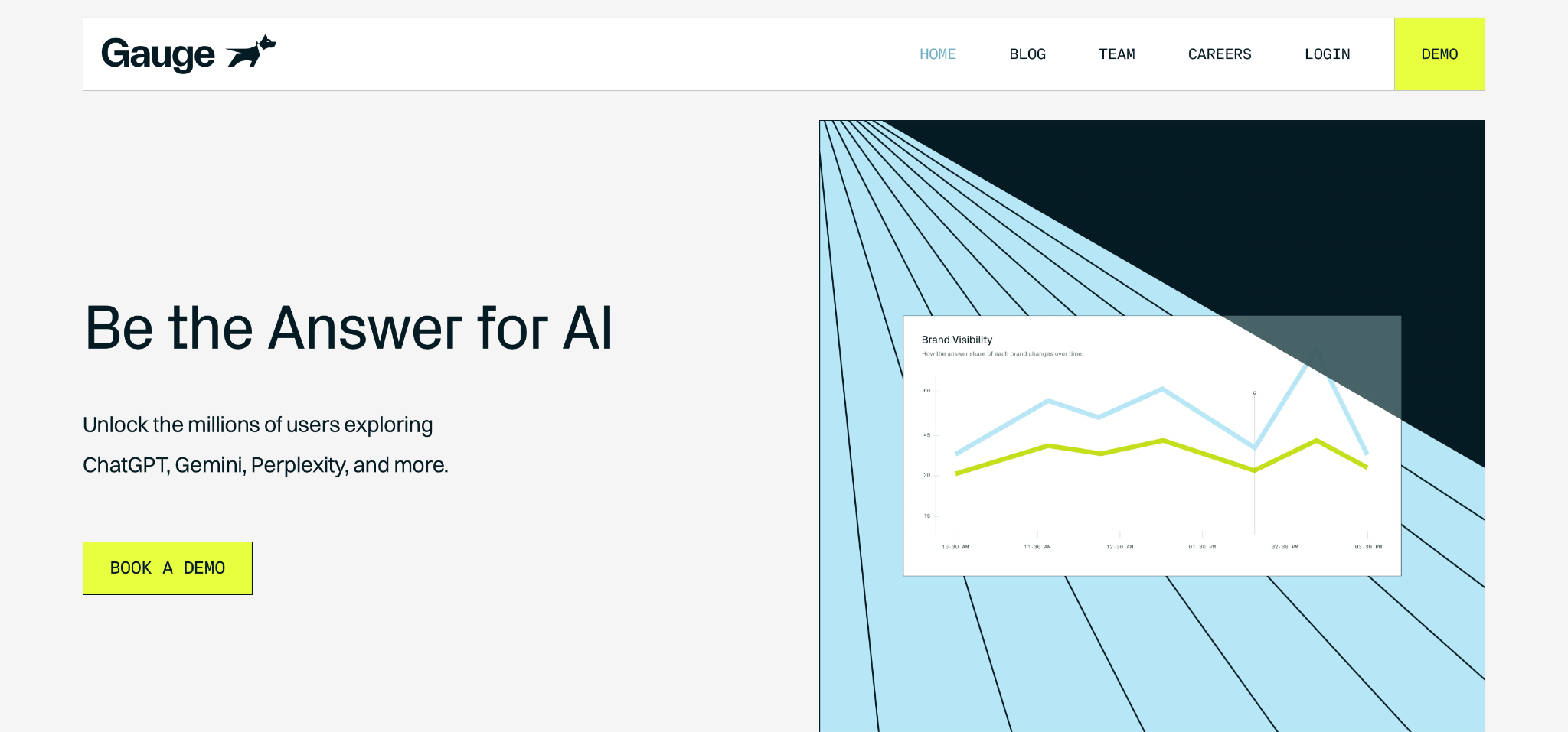Gauge Homepage Screenshot