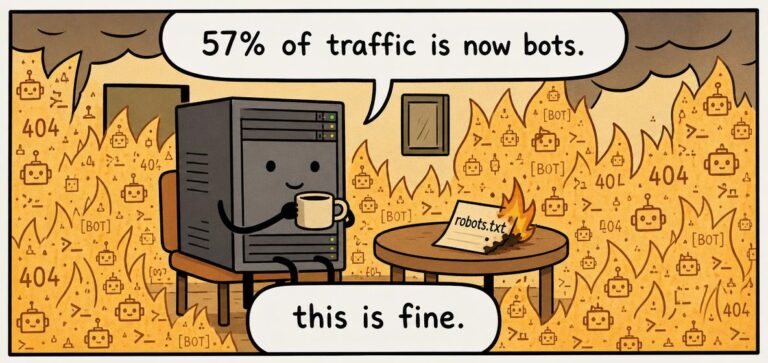 Server outnumbered by AI bot traffic