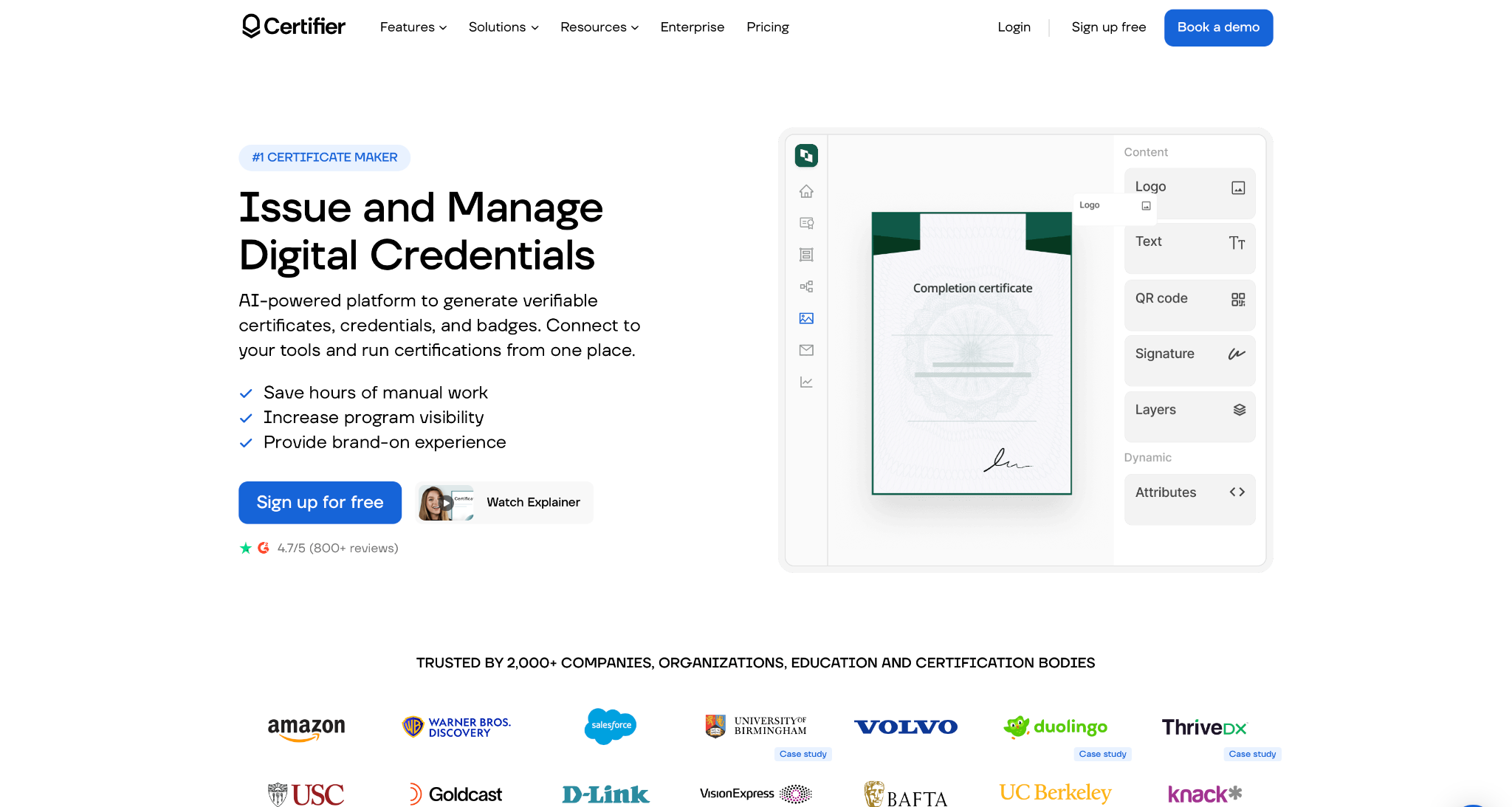Best Digital Credential Platforms for Universities and Higher Education Institutions in 2026 screenshot