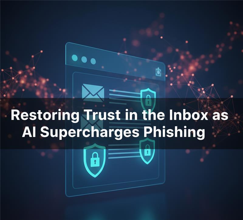 Verified email identity and phishing security illustration