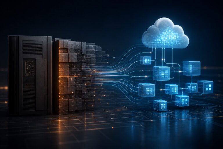 Legacy enterprise application transforming into a modern cloud-native architecture