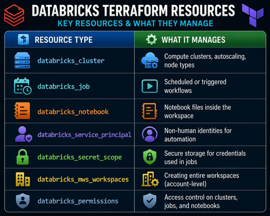 DATABRICKS TERRAFORM RESOURCES